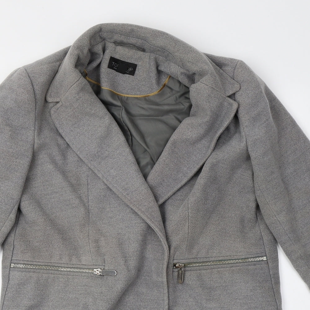 Topshop Womens Grey   Jacket Blazer Size 4