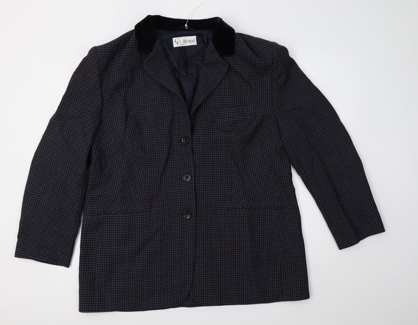 DELMOD Womens Blue   Jacket Blazer Size 20