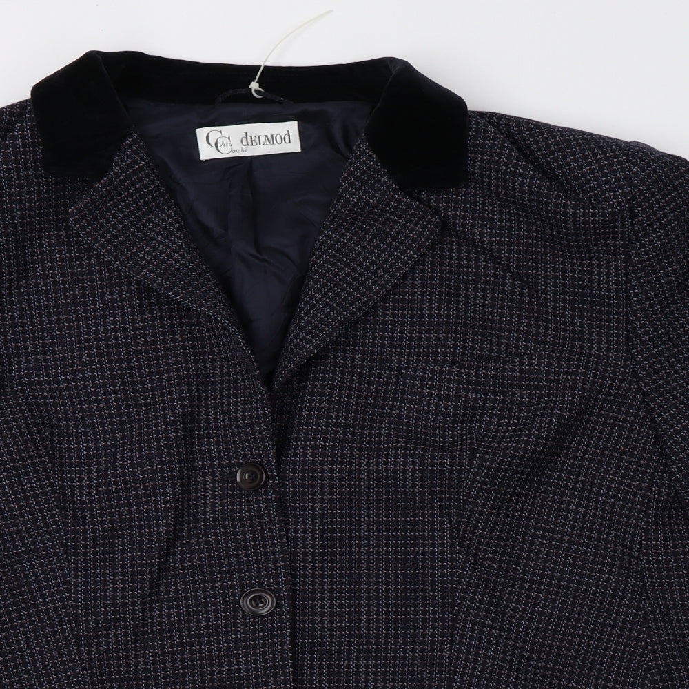 DELMOD Womens Blue   Jacket Blazer Size 20