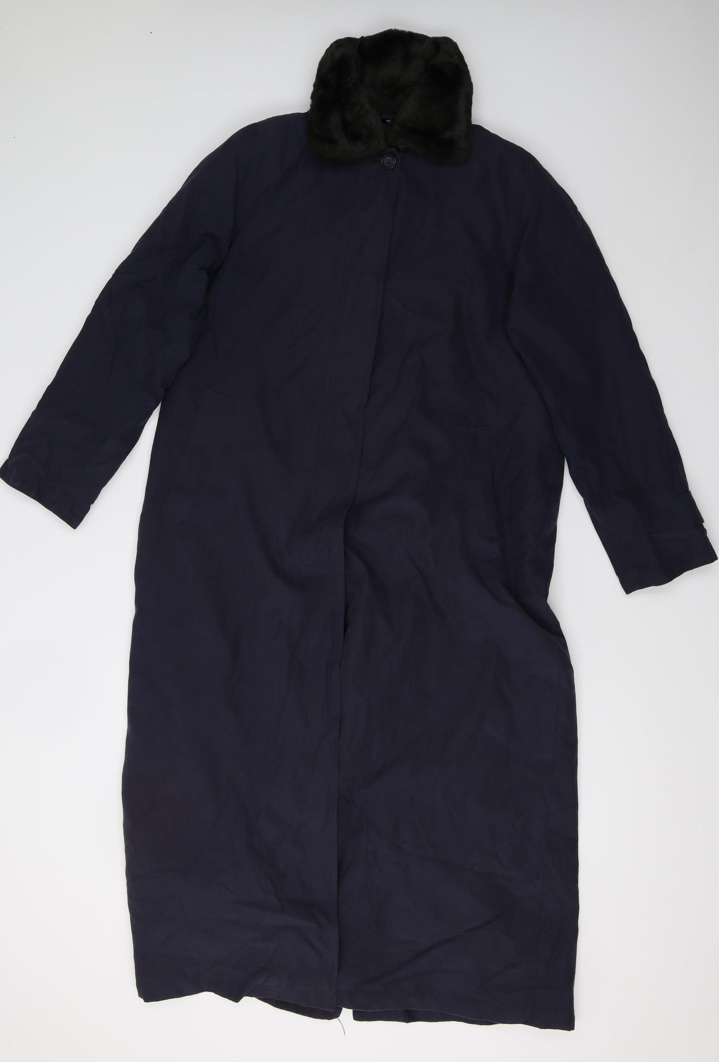 Preworn Mens Blue   Trench Coat Coat Size L