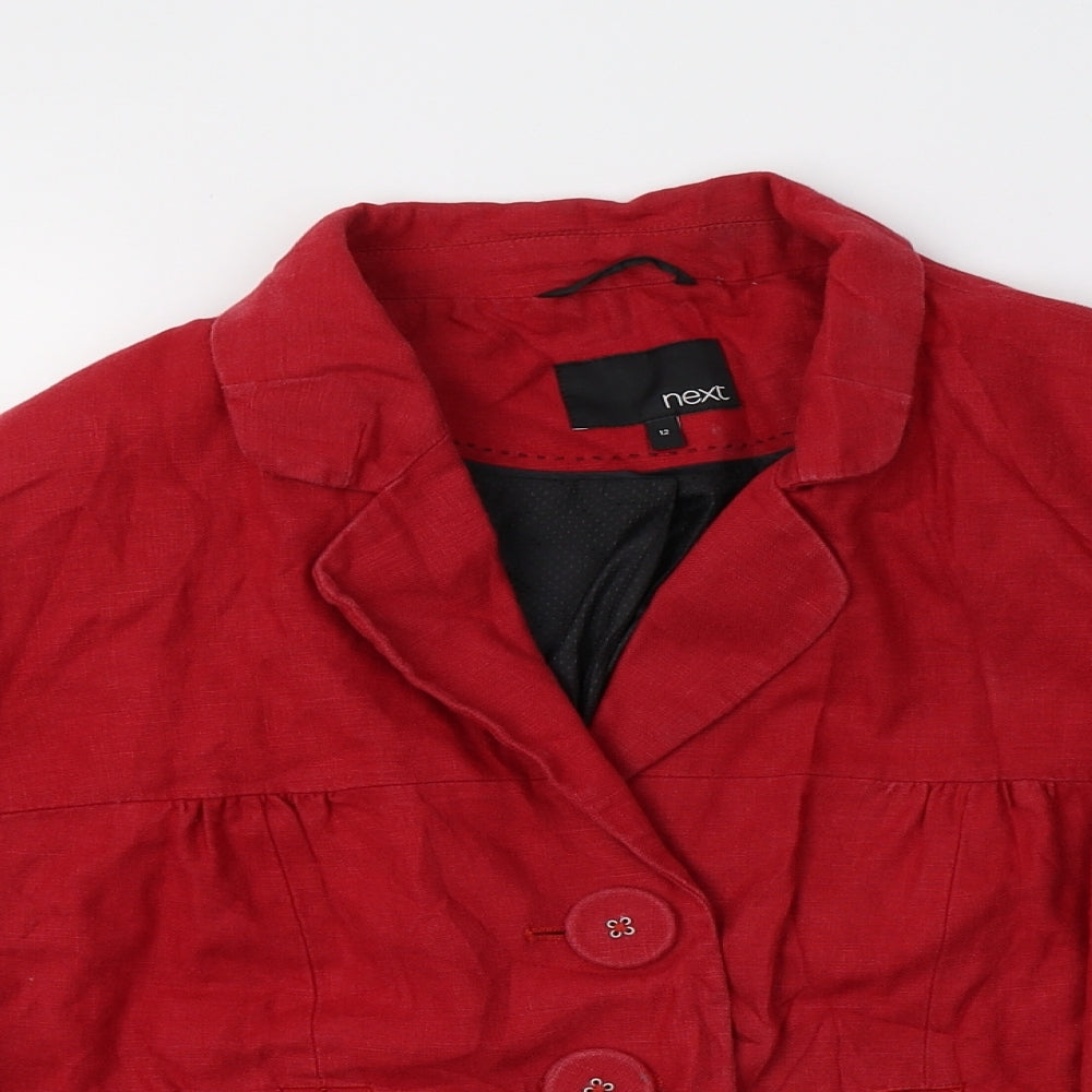 NEXT Womens Red   Jacket Blazer Size 12