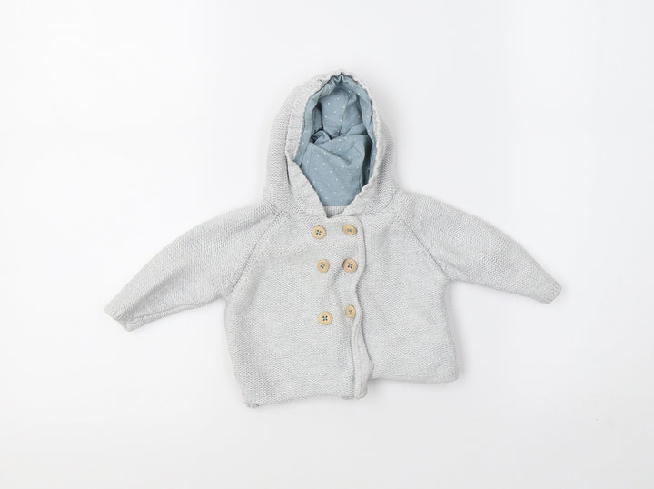 Marks and Spencer Baby Blue Knit Gilet Coatigan Size 3-6 Months