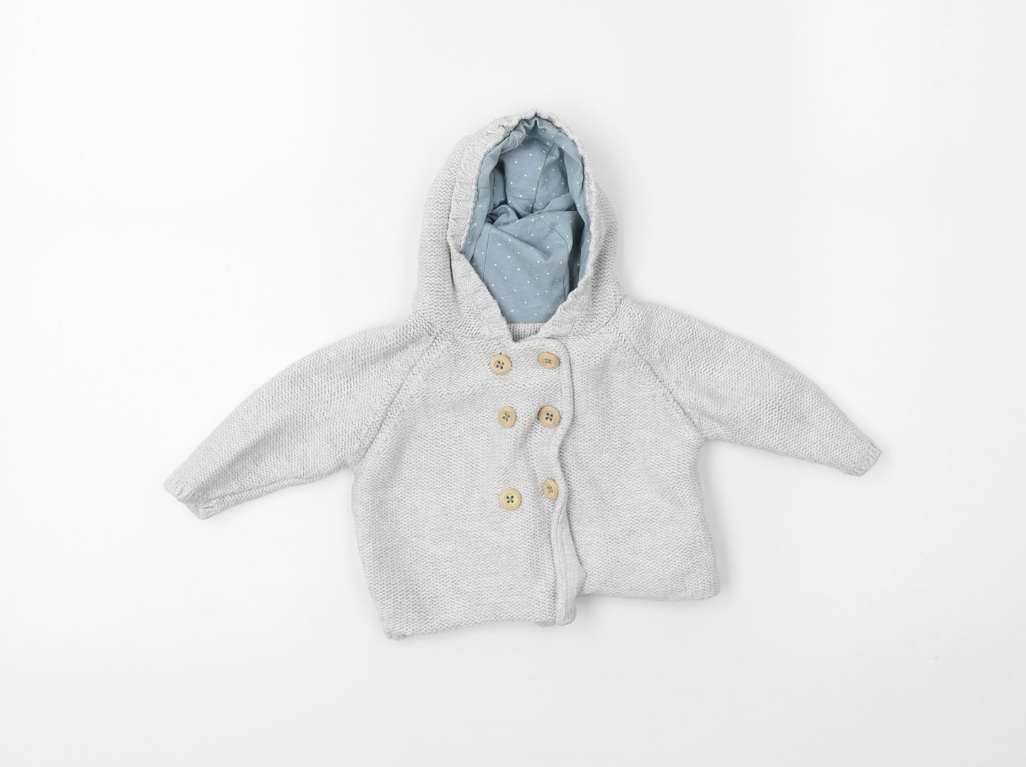 Marks and Spencer Baby Blue  Knit Gilet Coatigan Size 3-6 Months
