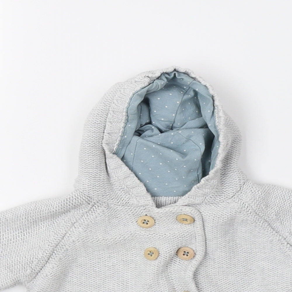 Marks and Spencer Baby Blue  Knit Gilet Coatigan Size 3-6 Months