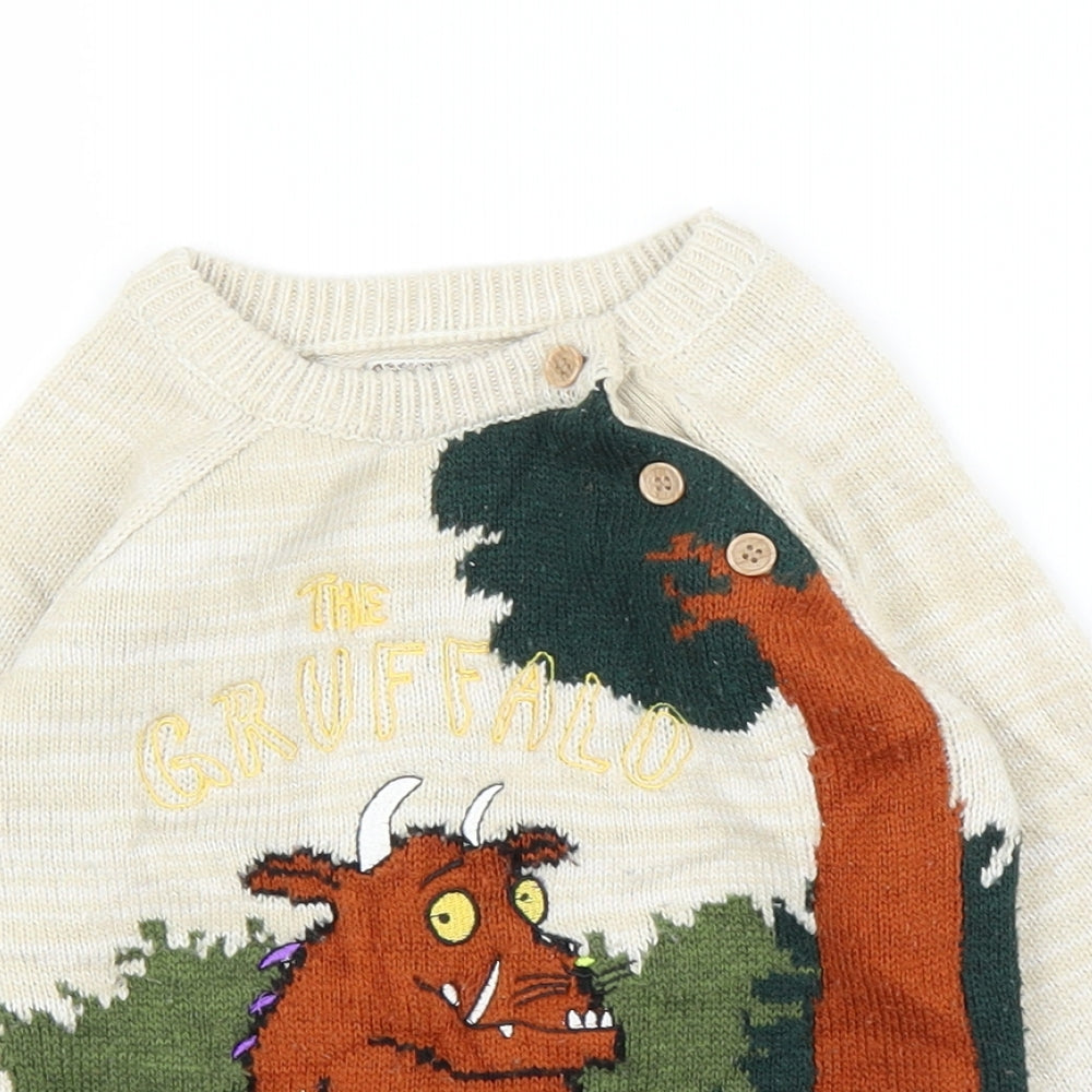 TU Boys Beige   Pullover Jumper Size 3-4 Years  - Gruffalo