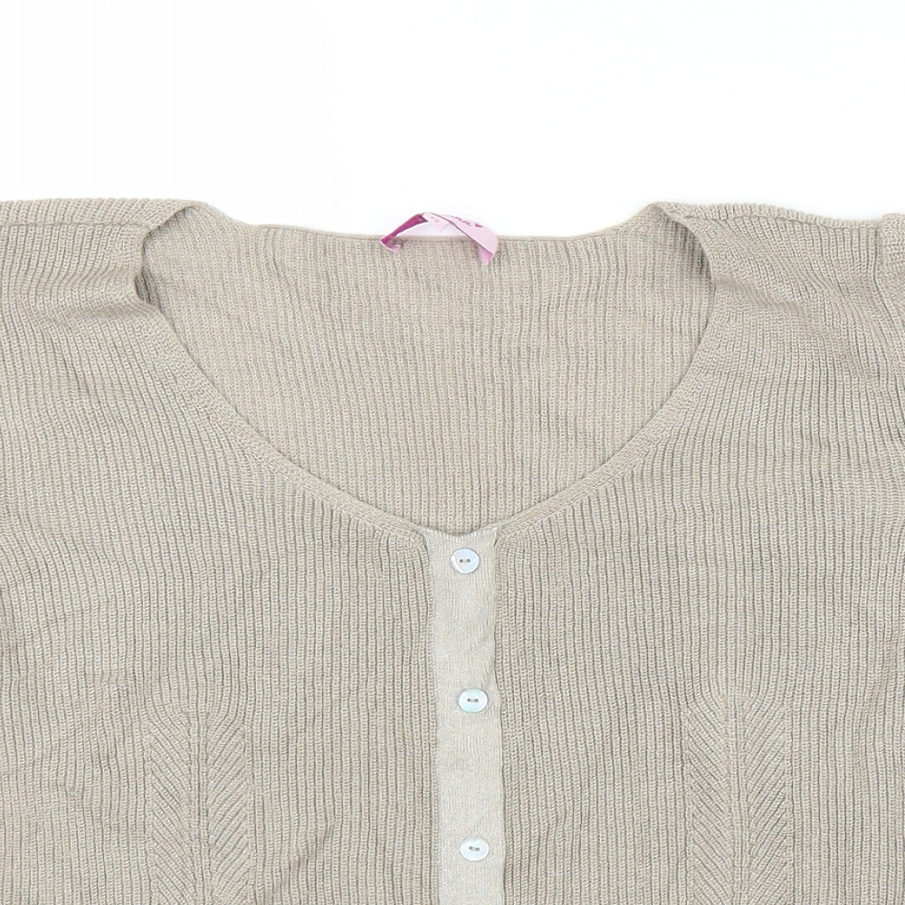 Per Una Womens Beige   Cardigan Jumper Size 20