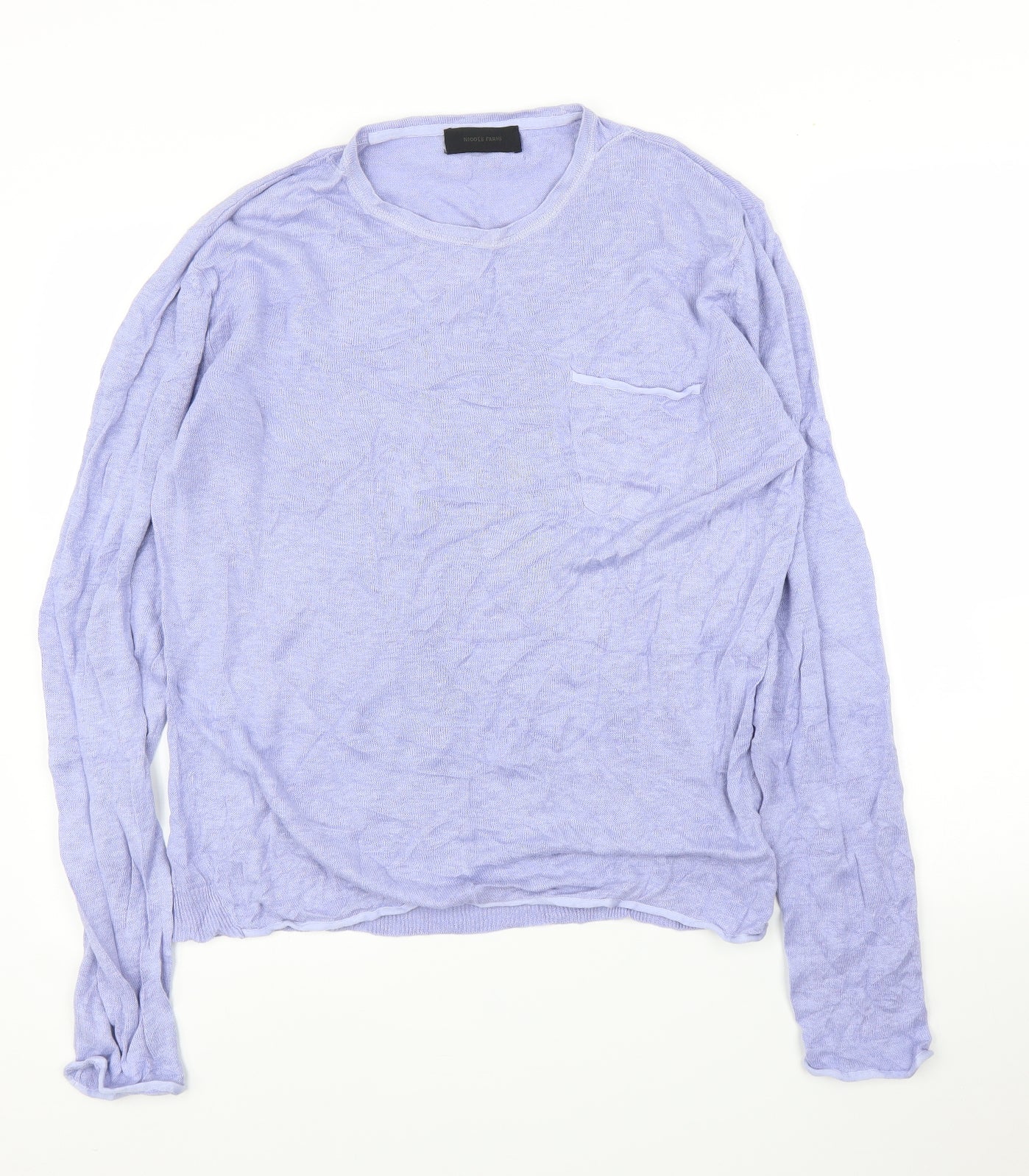 NICOLE FARHI Mens Purple   Pullover Jumper Size S