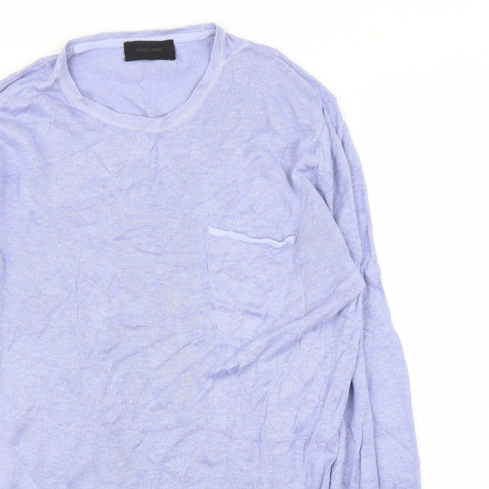 NICOLE FARHI Mens Purple   Pullover Jumper Size S