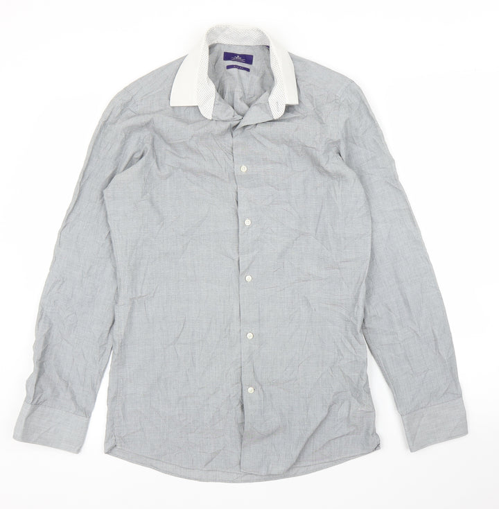 NEXT Mens Grey    Button-Up Size 14.5