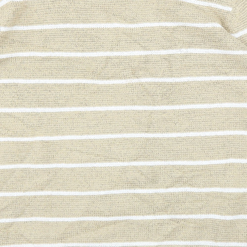 Elisabeth Womens Beige Striped  Pullover Jumper Size L
