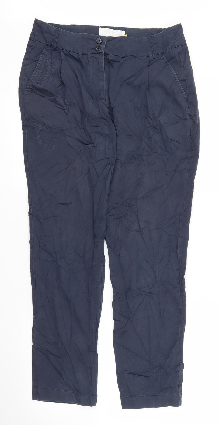 John Lewis Womens Blue   Capri Trousers Size 10 L26 in