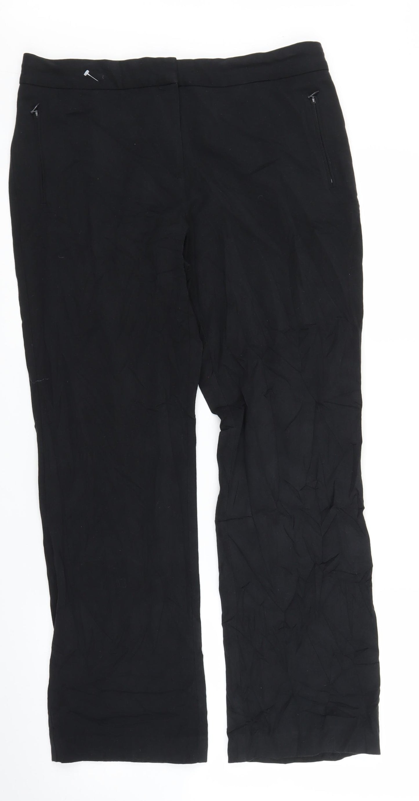 M&S Womens Black   Trousers  Size 12 L26 in