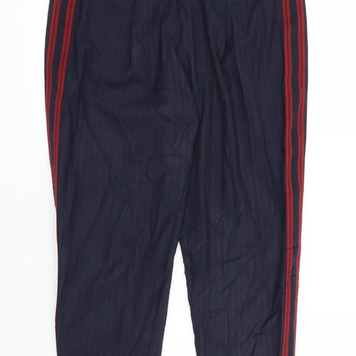 Zara Womens Blue Striped  Capri Trousers Size M L24 in