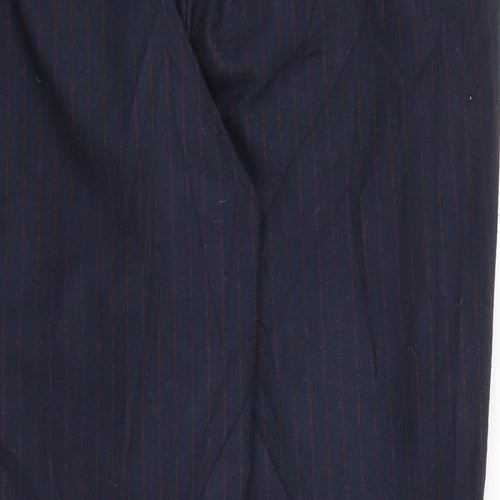 Zara Womens Blue Striped  Capri Trousers Size M L24 in