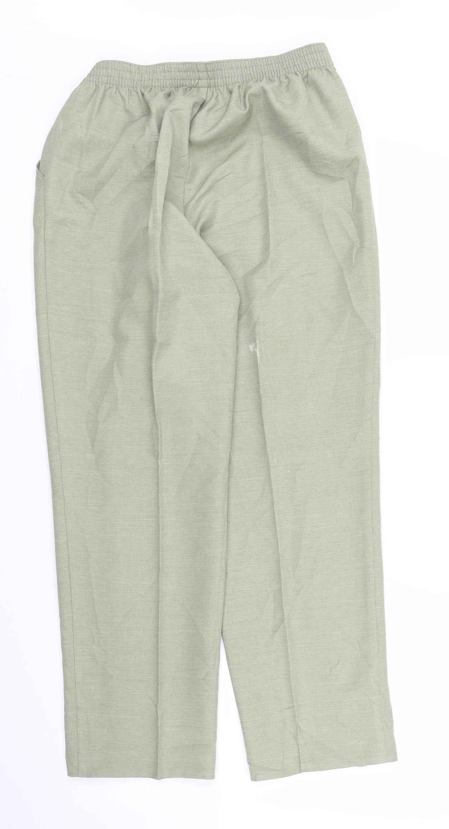 M&S Womens Green   Trousers  Size 14 L24 in