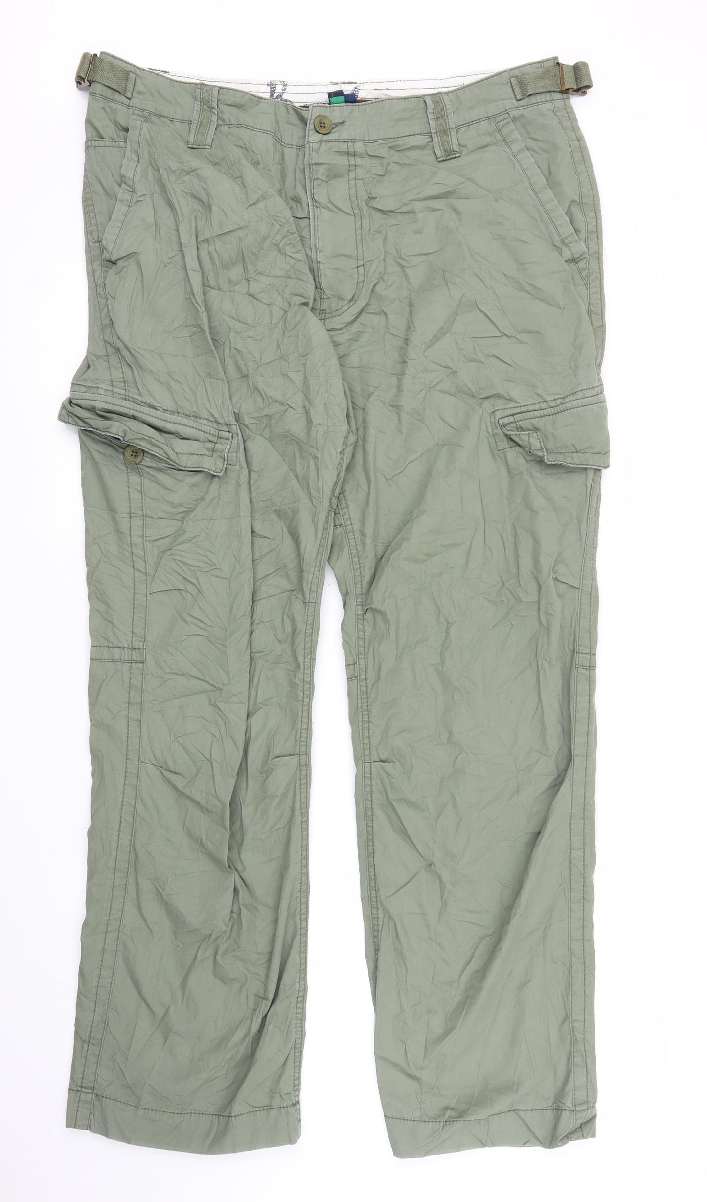 Preworn Mens Green   Cargo Trousers Size 36 in L30 in