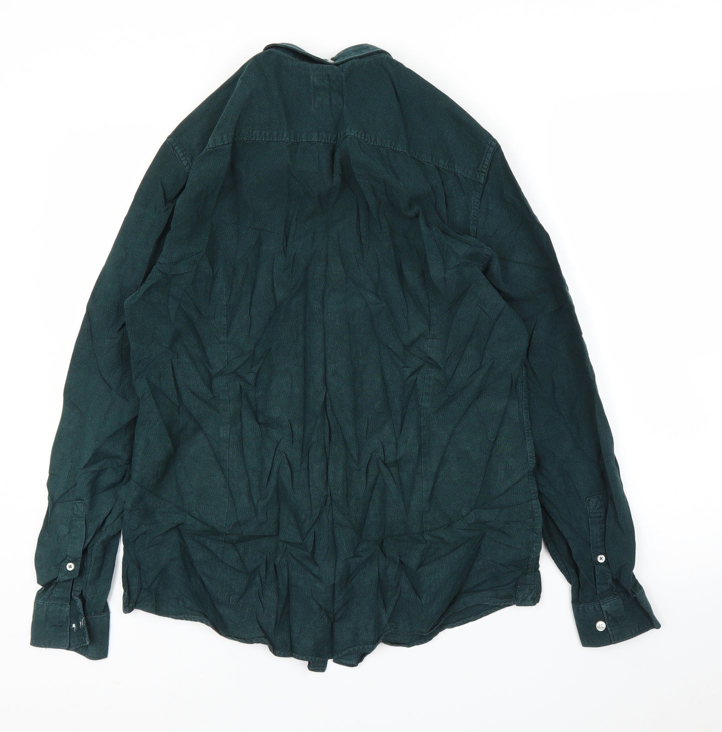 River Island Mens Green    Button-Up Size L