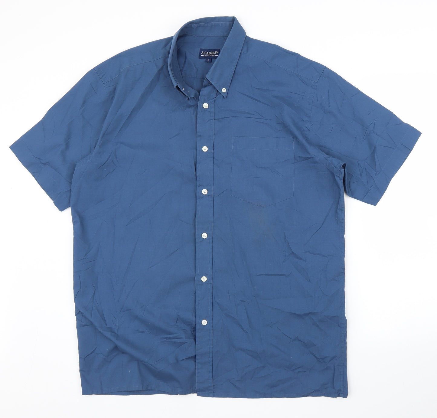 Academy Mens Blue    Button-Up Size L
