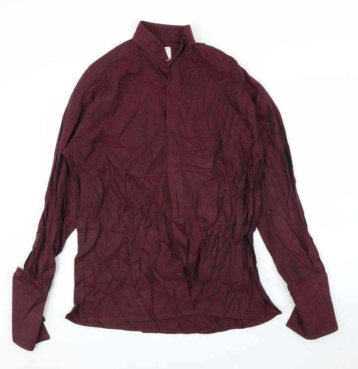 Rixon Grove Mens Purple Button-Up Size L