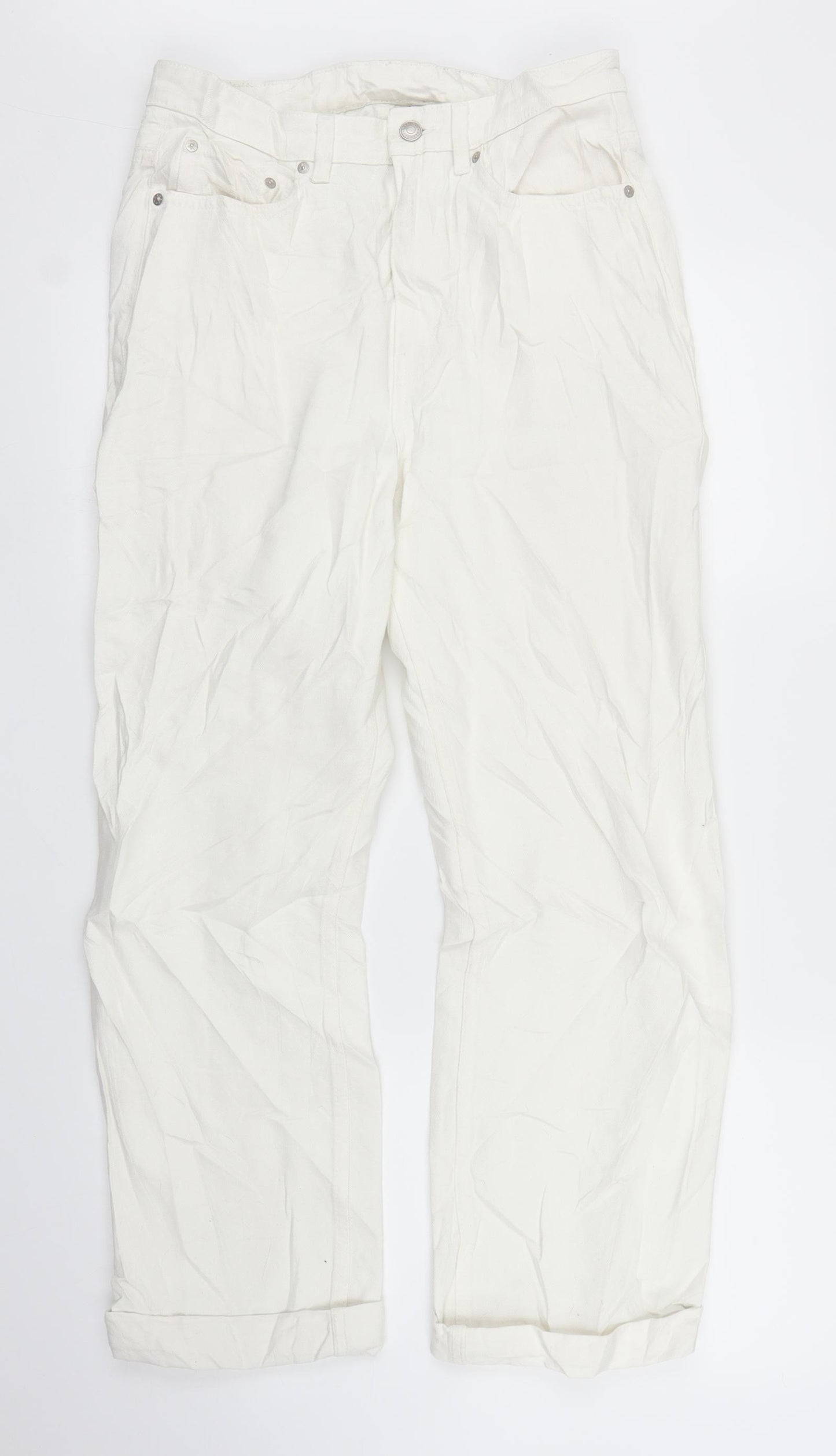 Weekday Mens White  Denim Straight Jeans Size 30 in L30 in