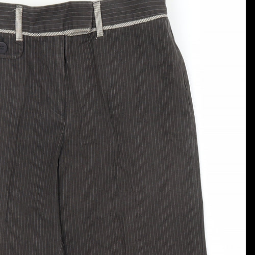 M&S Womens Brown Striped  Capri Trousers Size 12