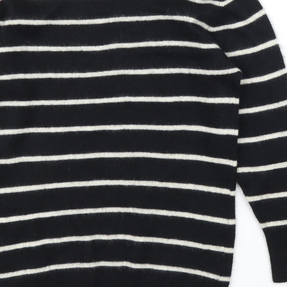 F&F Womens Black Striped  Pullover Jumper Size 8