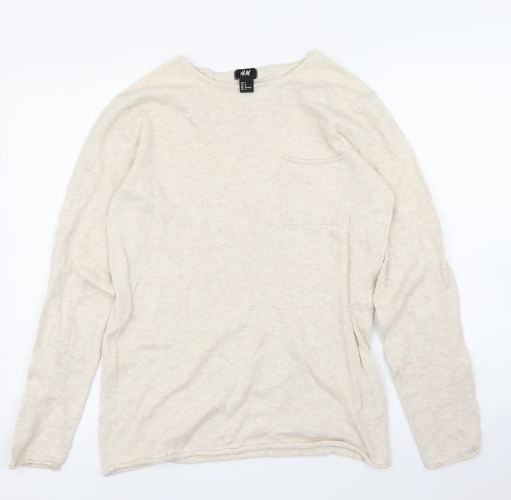 H&M Womens Beige   Pullover Jumper Size M