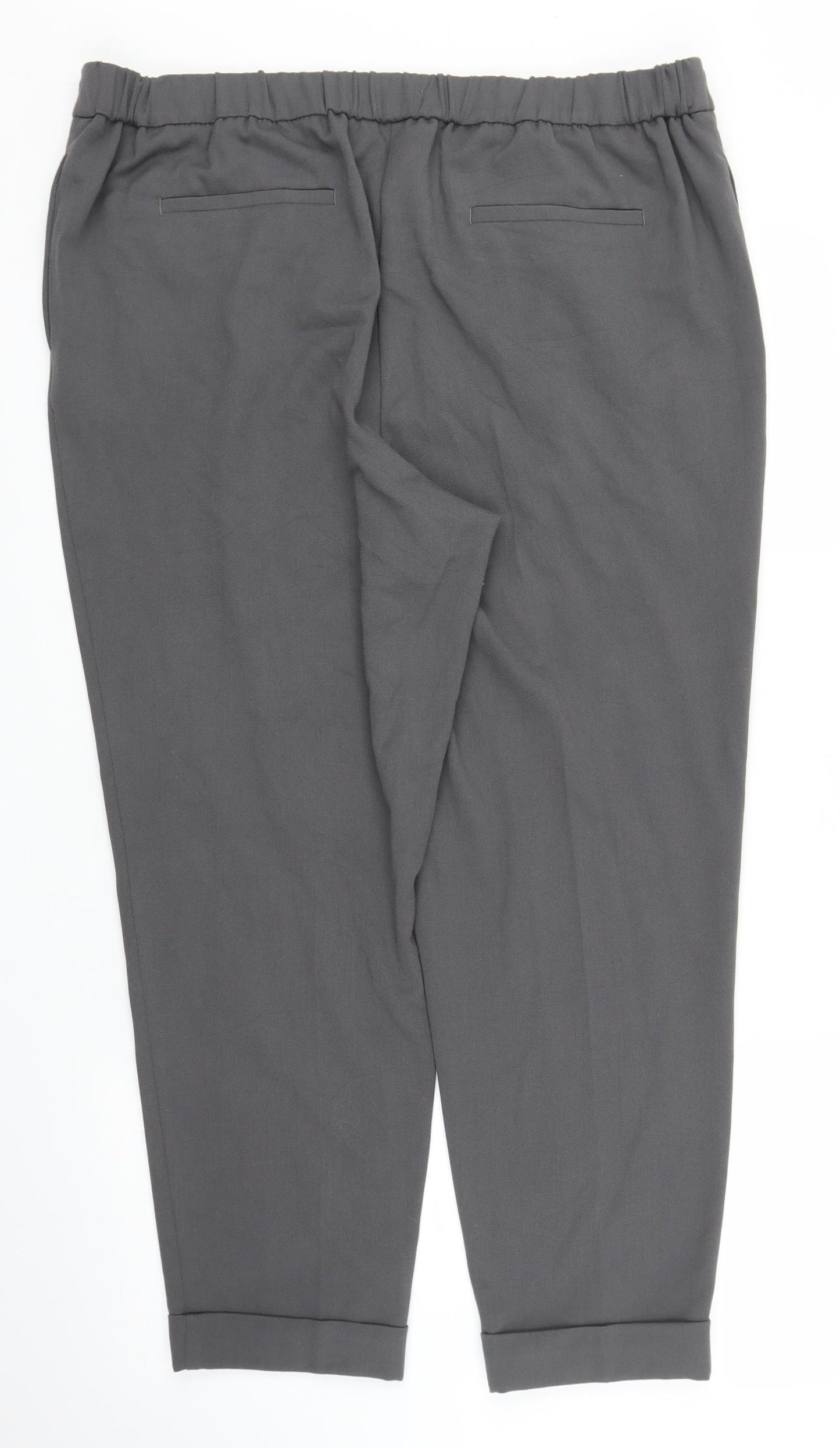 M&S Womens Grey   Capri Trousers Size 18 L24 in