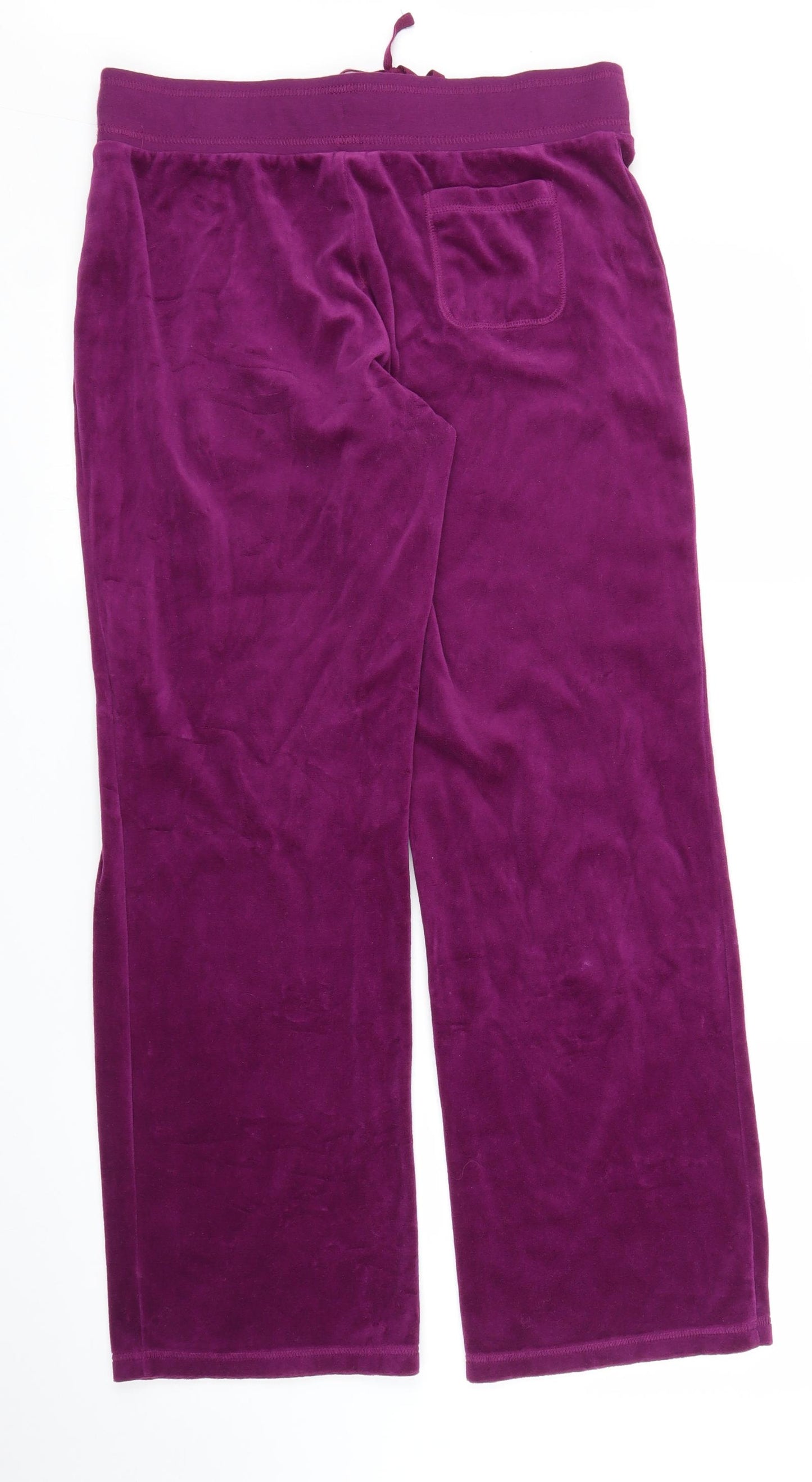 M&S Womens Purple   Sweatpants Trousers Size 14 L27 in