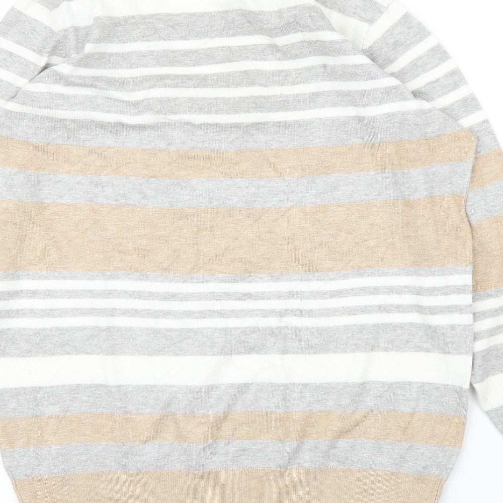 Papaya Womens Beige Striped  Pullover Jumper Size 16