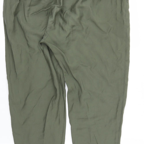 Peacocks Womens Green   Bloomer Trousers Size 14 L24 in