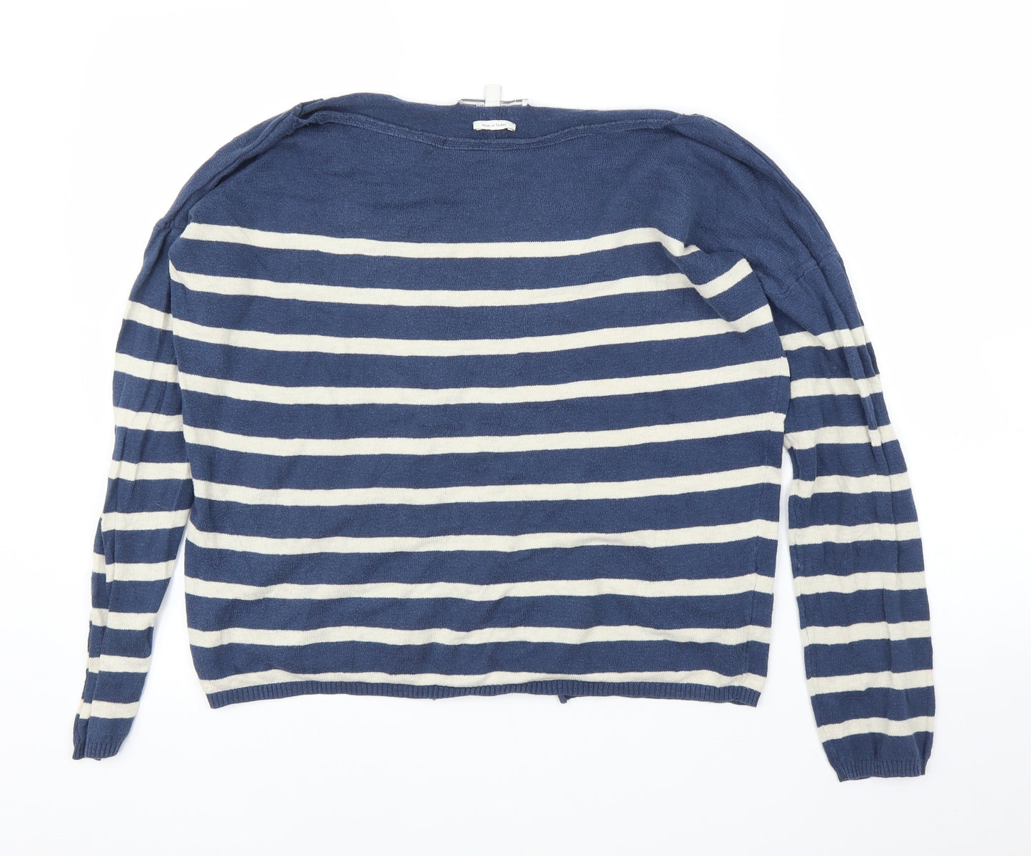 Fat Face Womens Blue Striped  Pullover Jumper Size 10