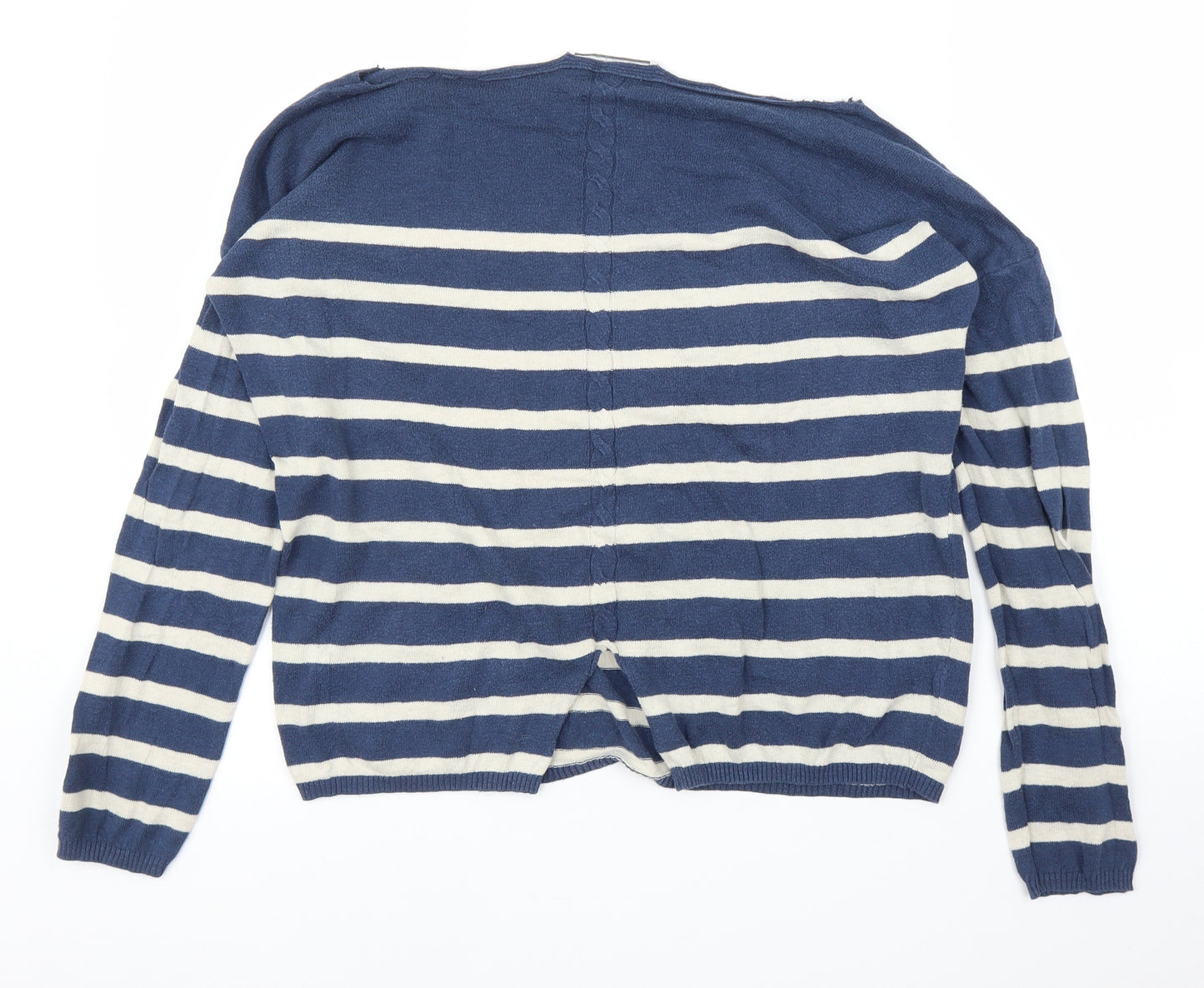 Fat Face Womens Blue Striped  Pullover Jumper Size 10