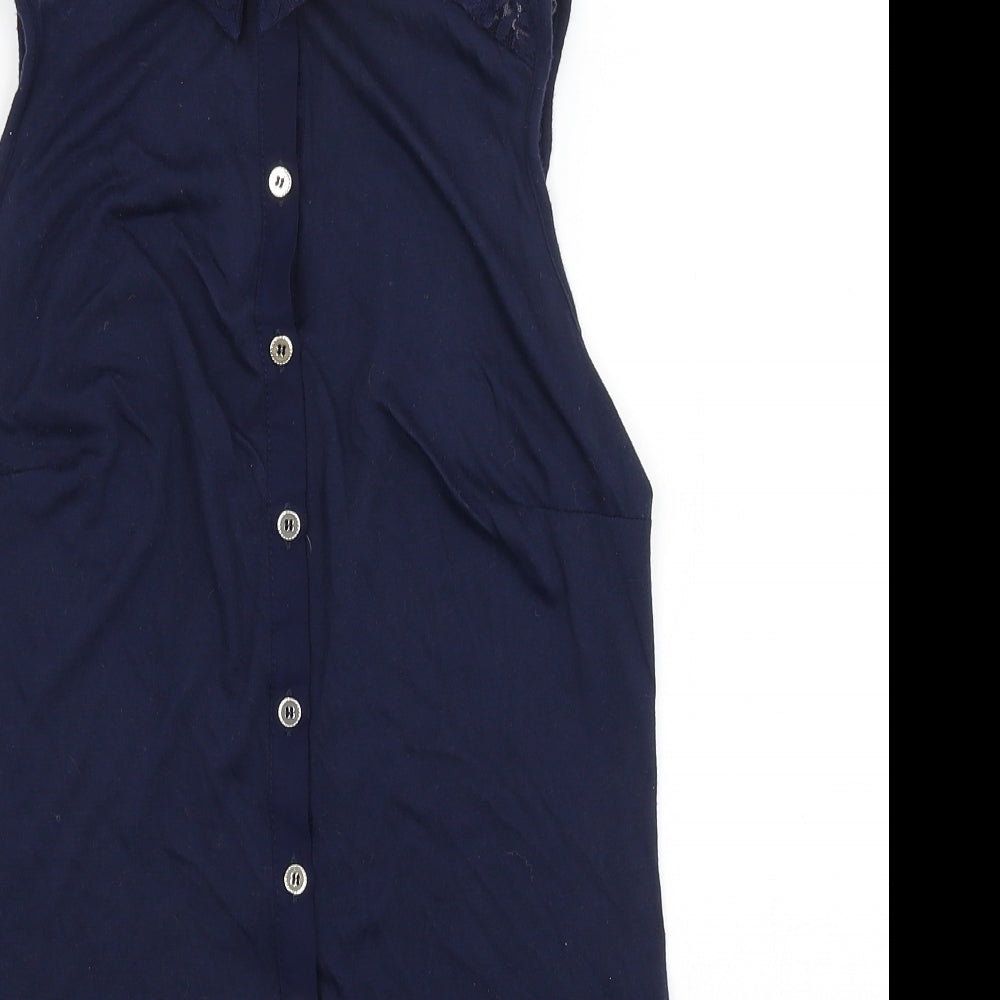 Atmosphere Womens Blue   Basic Button-Up Size 10
