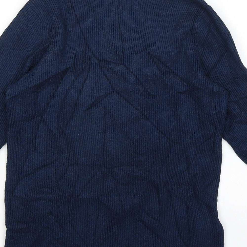 M&S Womens Blue   Basic T-Shirt Size 14