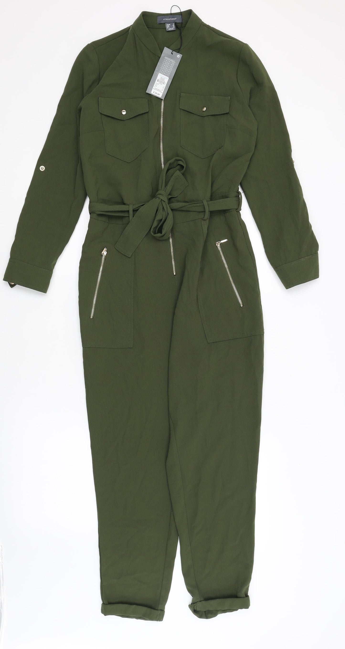 Atmosphere Womens Green   Catsuit One-Piece Size 8 L25 in