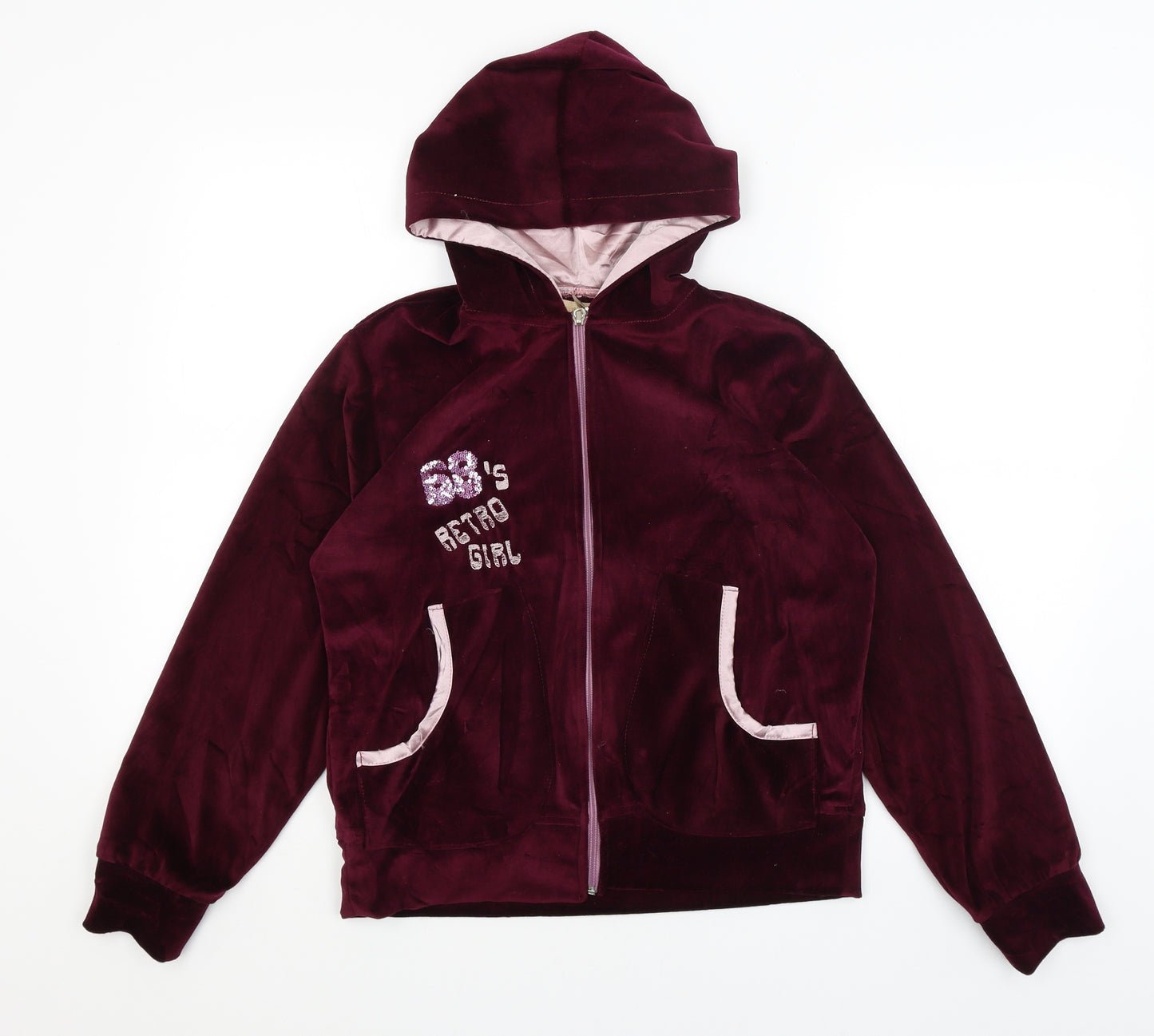 Audace Womens Red   Full Zip Hoodie Size 12