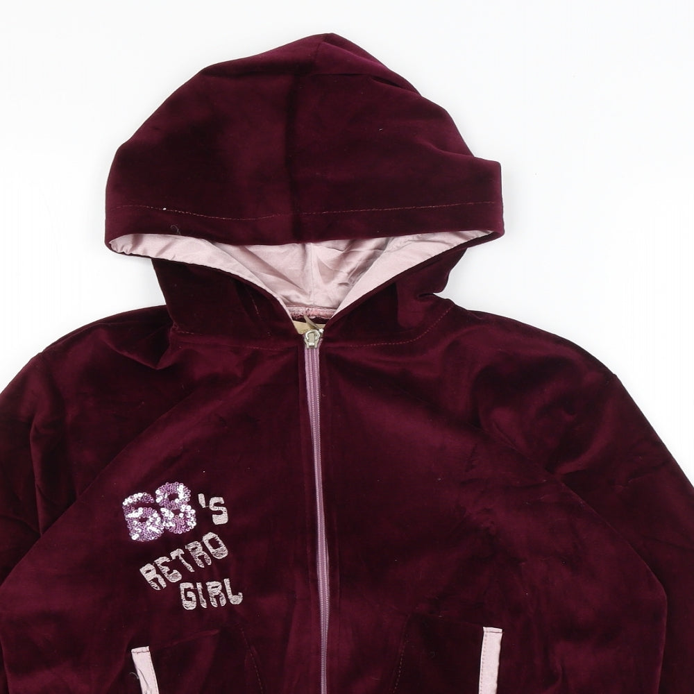 Audace Womens Red   Full Zip Hoodie Size 12