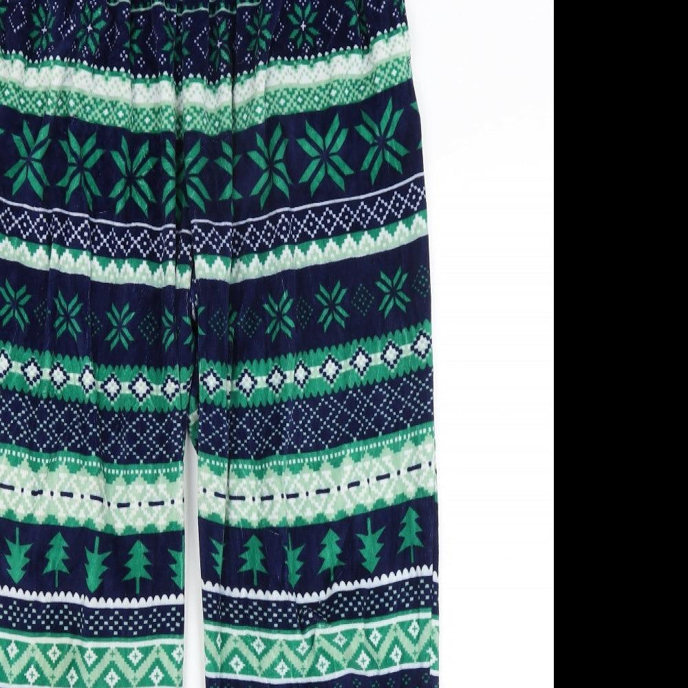 Preworn Mens Blue Geometric   Pyjama Pants Size L  - Christmas