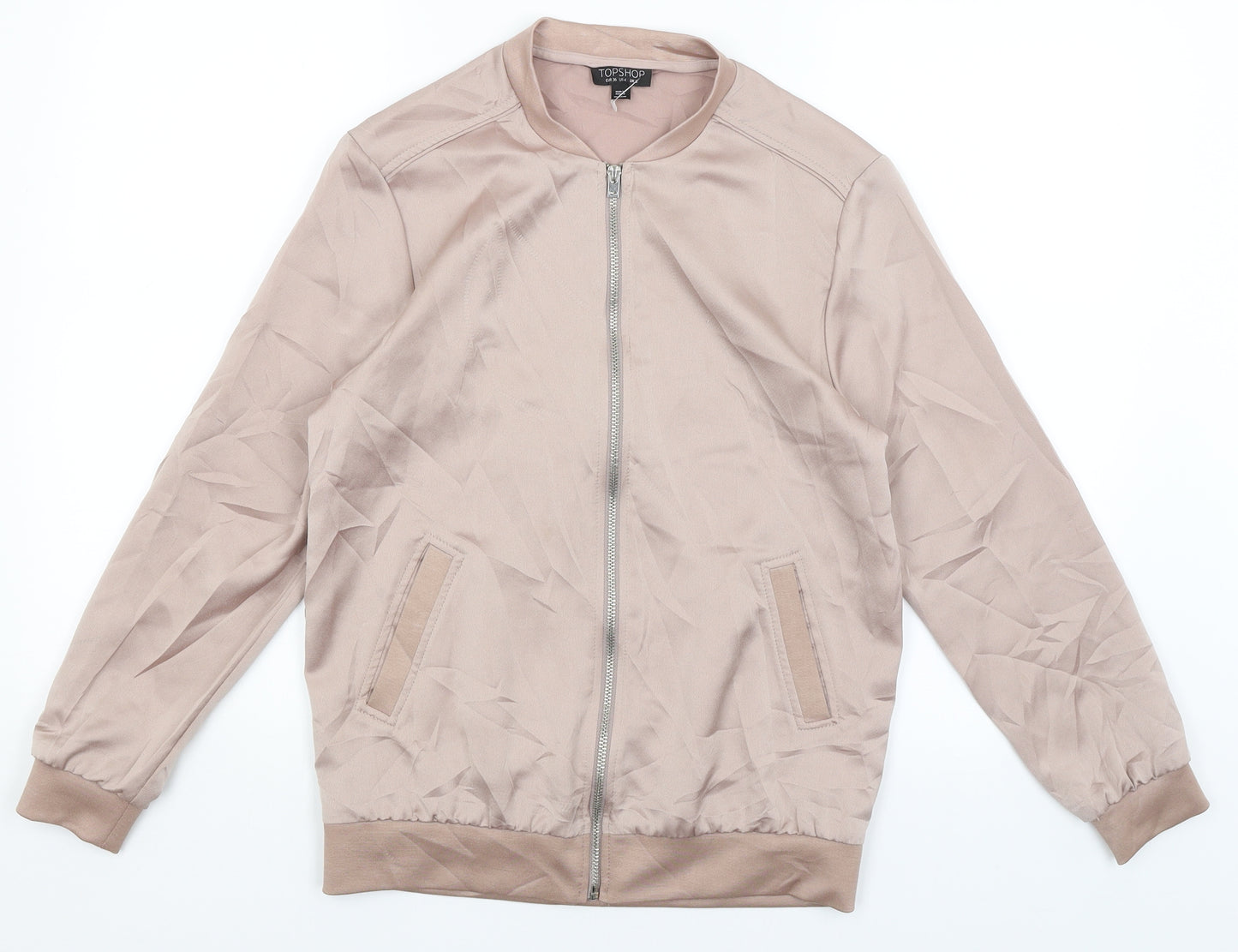 Topshop Womens Pink   Full Zip Jumper Size 8