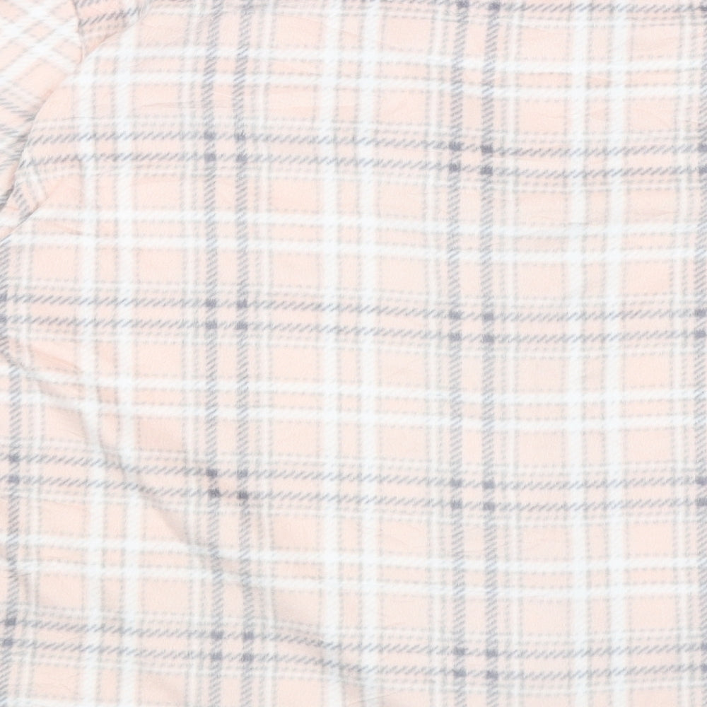 M&S Womens Pink Plaid  Top Pyjama Top Size L