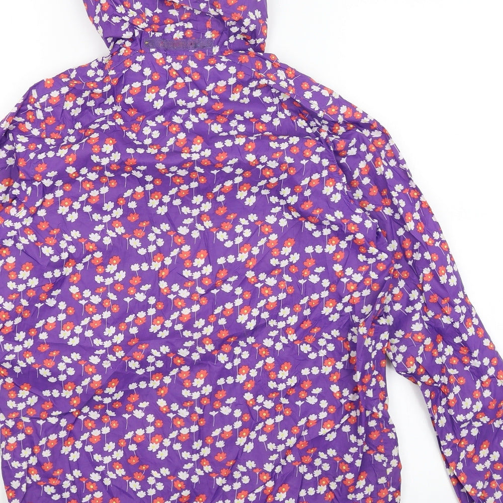 Regatta Girls Purple Floral  Rain Coat Coat Size 13-14 Years