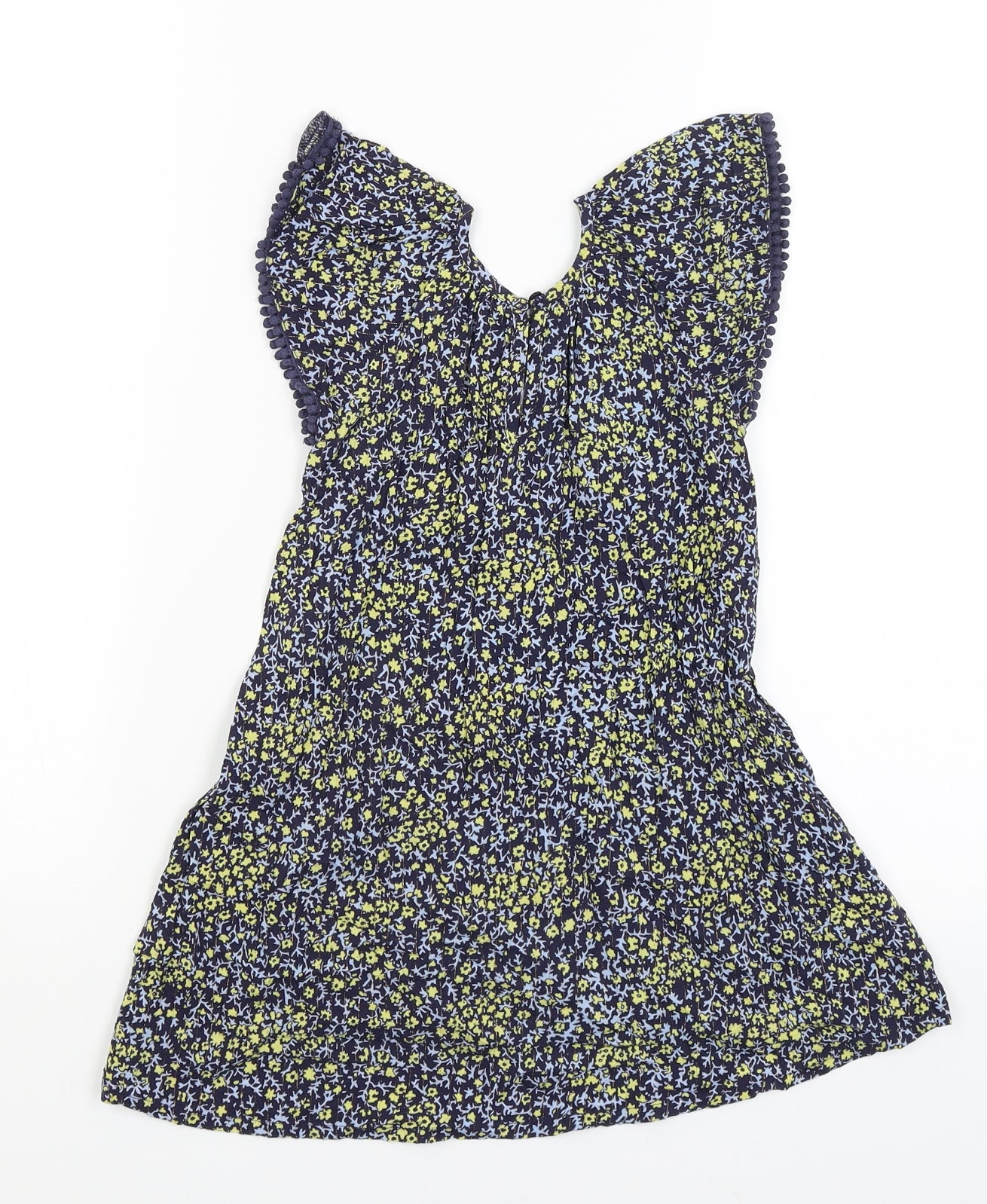 Oasis Girls Blue Floral  A-Line  Size 4 Years