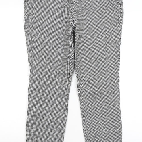 Cynthia Rowley Womens Grey Houndstooth  Trousers  Size 14 L27 in