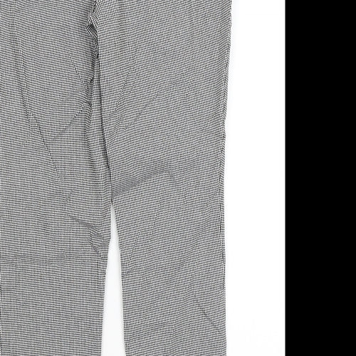 Cynthia Rowley Womens Grey Houndstooth  Trousers  Size 14 L27 in