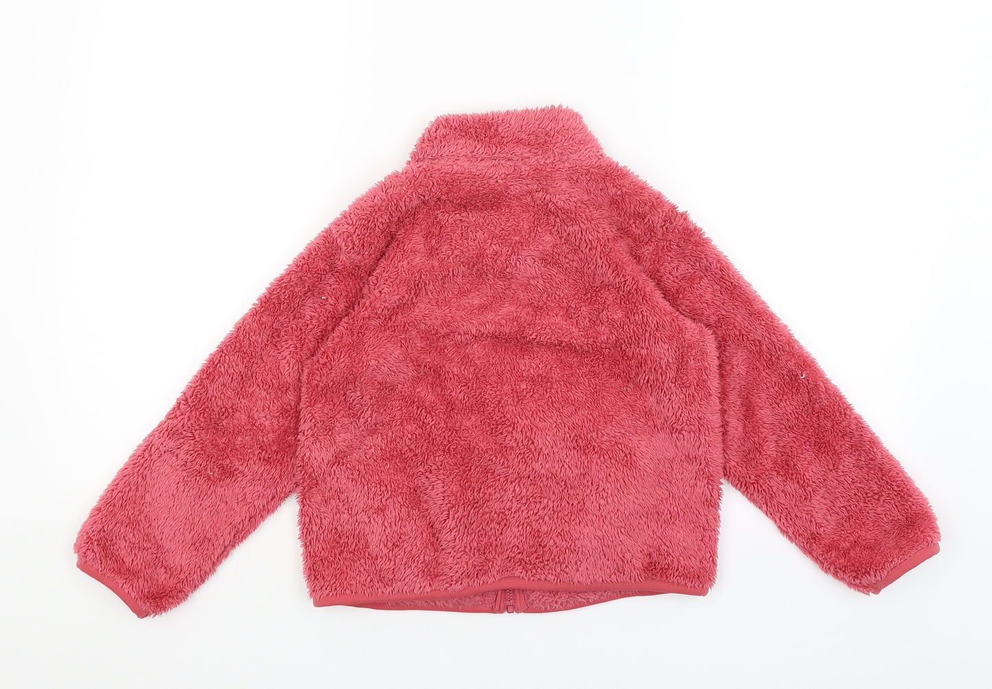 Uni Qlo Girls Red   Full Zip Jumper Size 5-6 Years