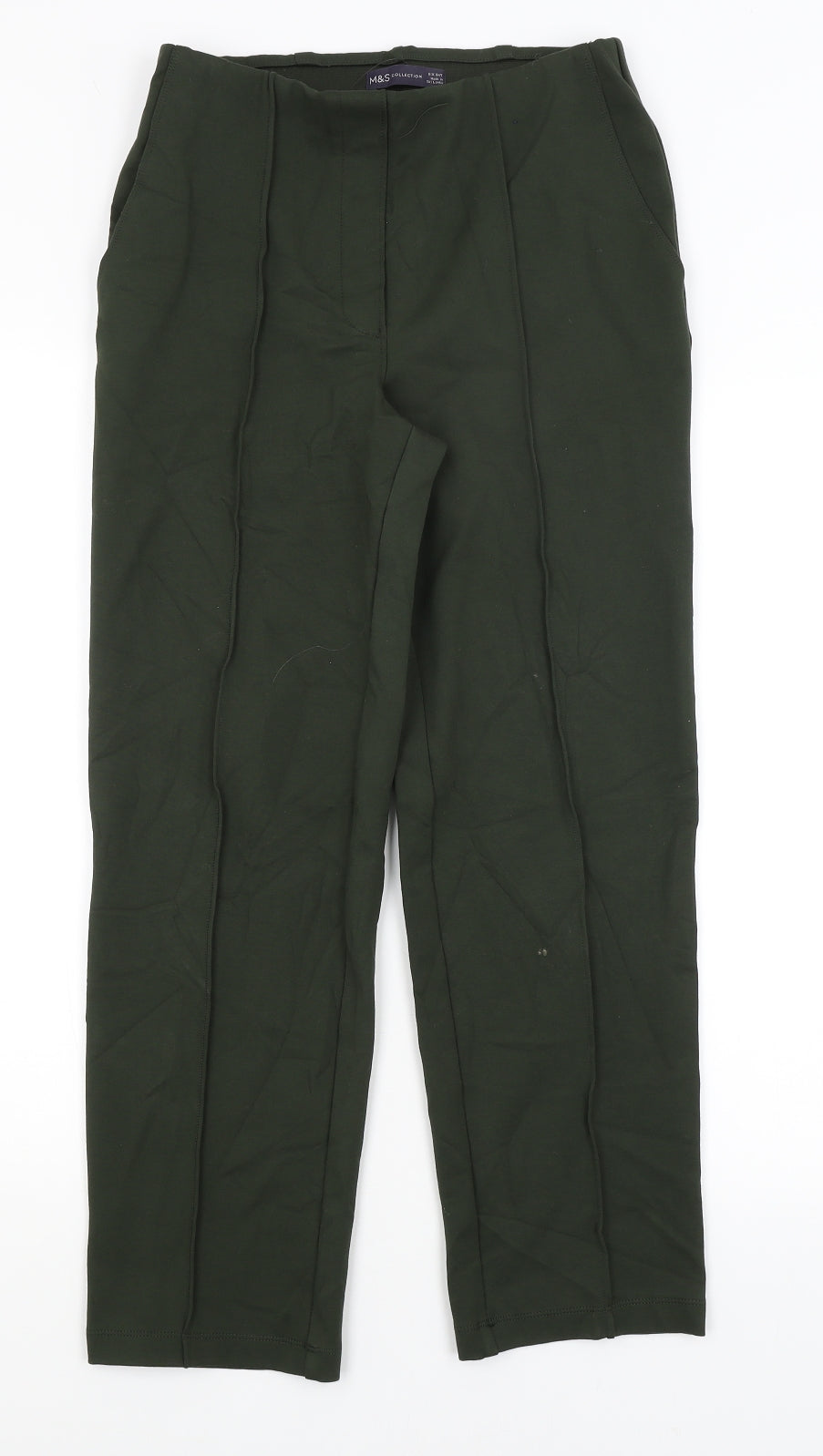 M&S Womens Green   Trousers  Size 8 L26 in