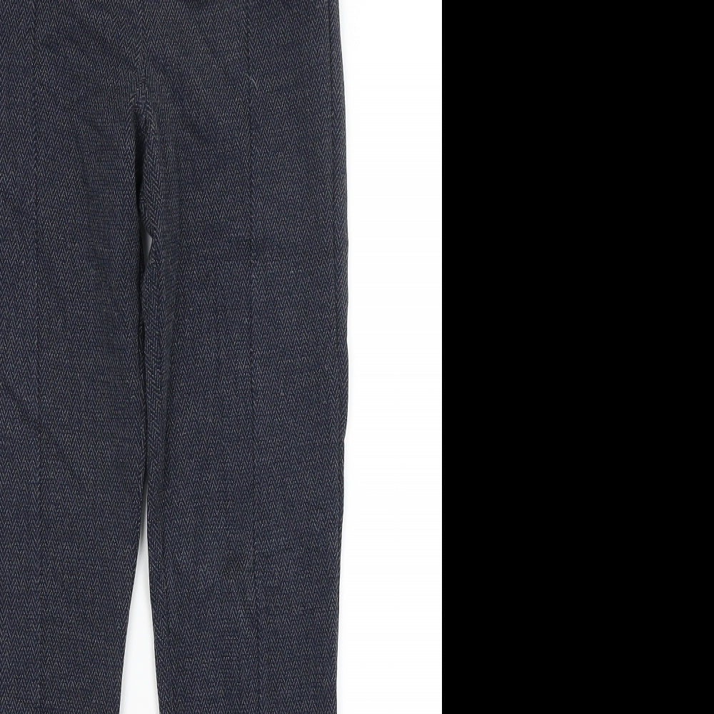 M&S Womens Blue   Trousers  Size 8 L25 in