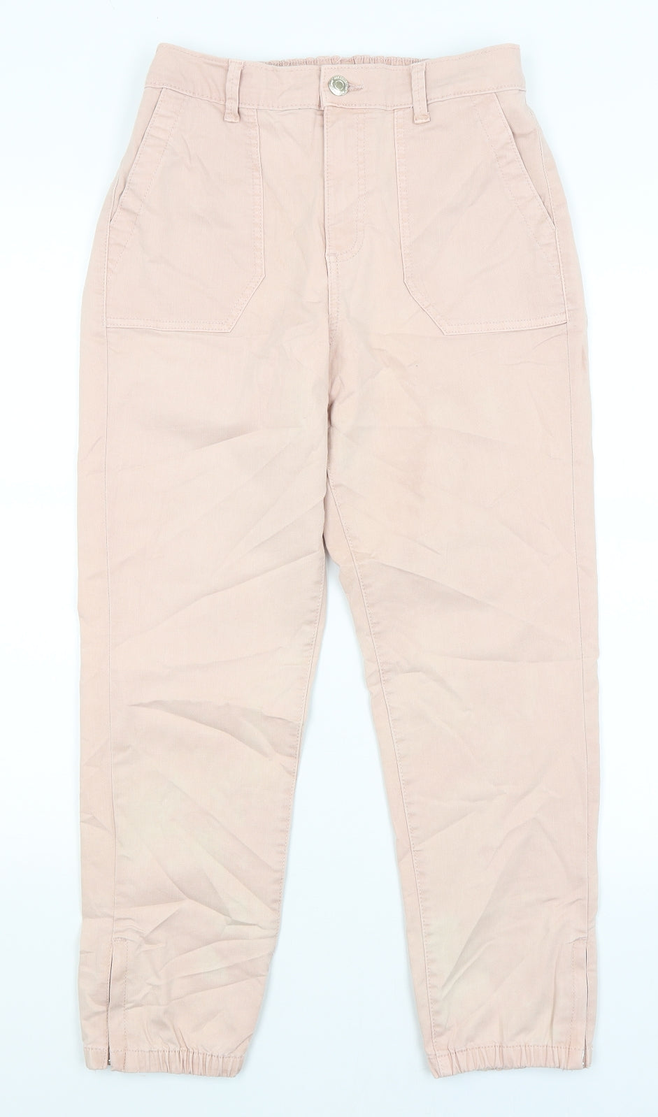 M&S Womens Pink   Cargo Trousers Size 10 L25 in