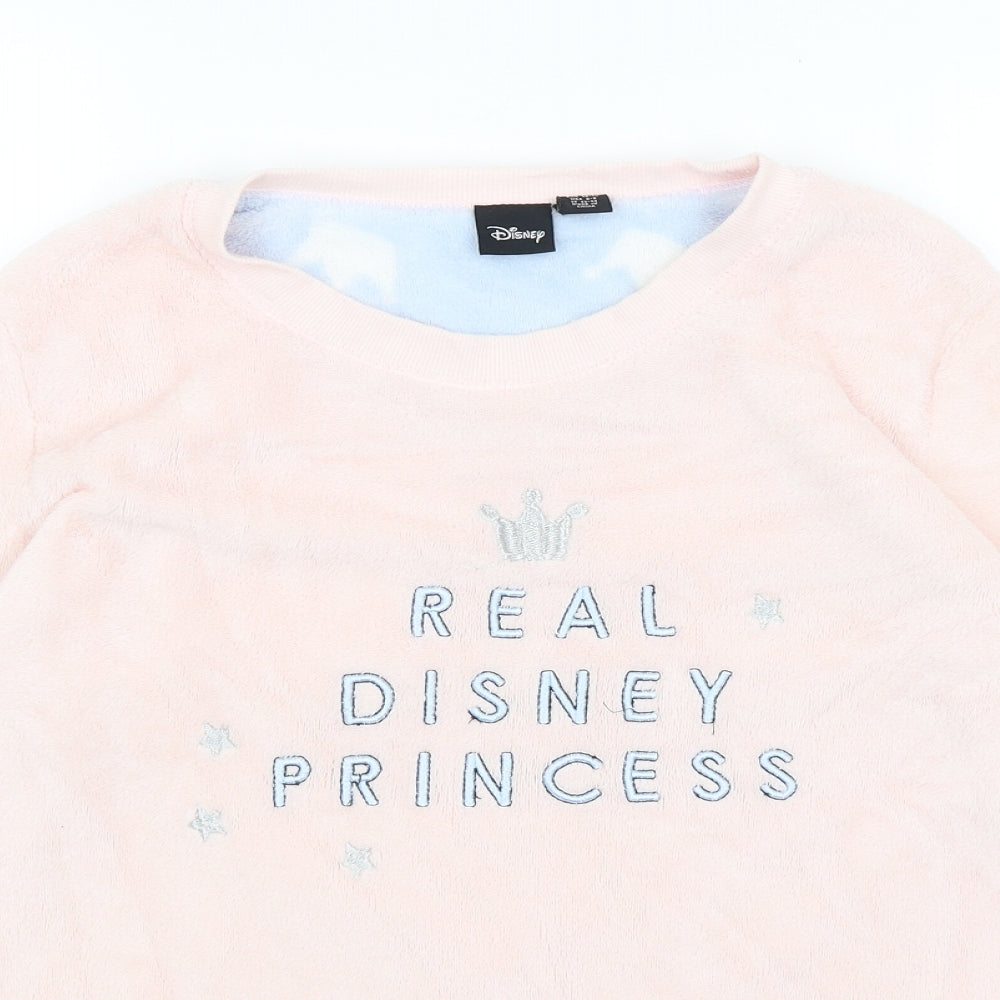 Disney Womens Pink Solid  Top Pyjama Top Size 10  - Real Disney Princess
